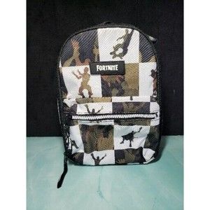Fortnite Multiplier Kids Insulated Lunch Sack Bag Black Olive White Army 2020